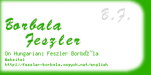 borbala feszler business card